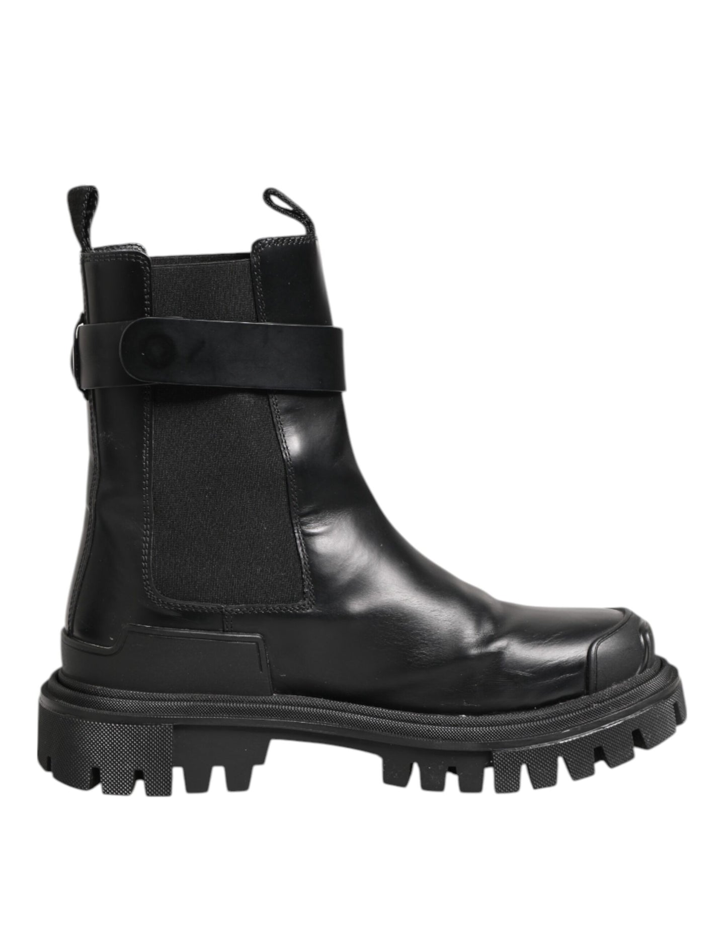 Dolce &amp; Gabbana Black Gold DG Logo Trekking Calf Boots Shoes
