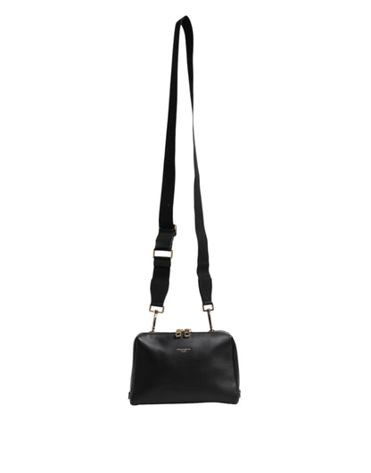 Dolce &amp; Gabbana Black Mediterranean Leather Shoulder Crossbody Bag