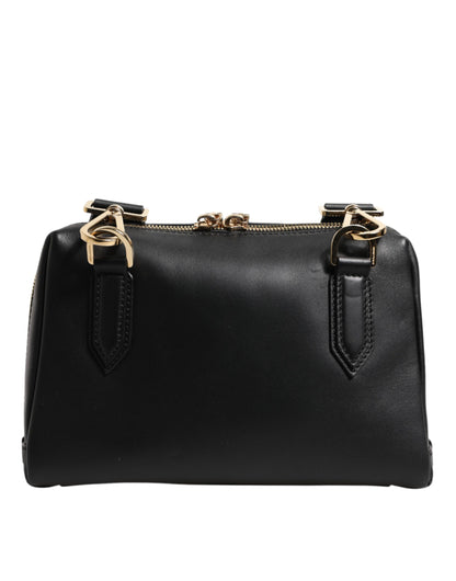 Dolce &amp; Gabbana Black Mediterranean Leather Shoulder Crossbody Bag