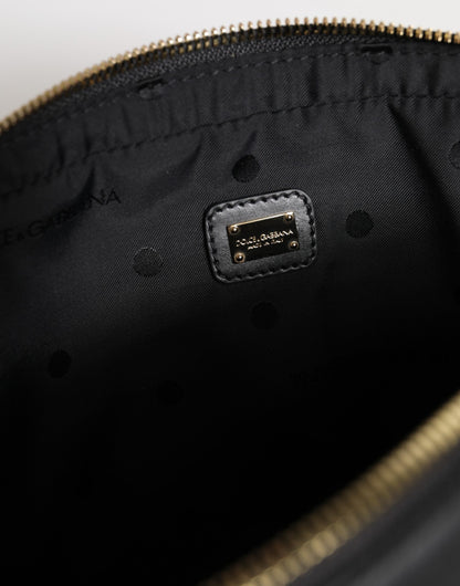Dolce &amp; Gabbana Black Mediterranean Leather Shoulder Crossbody Bag