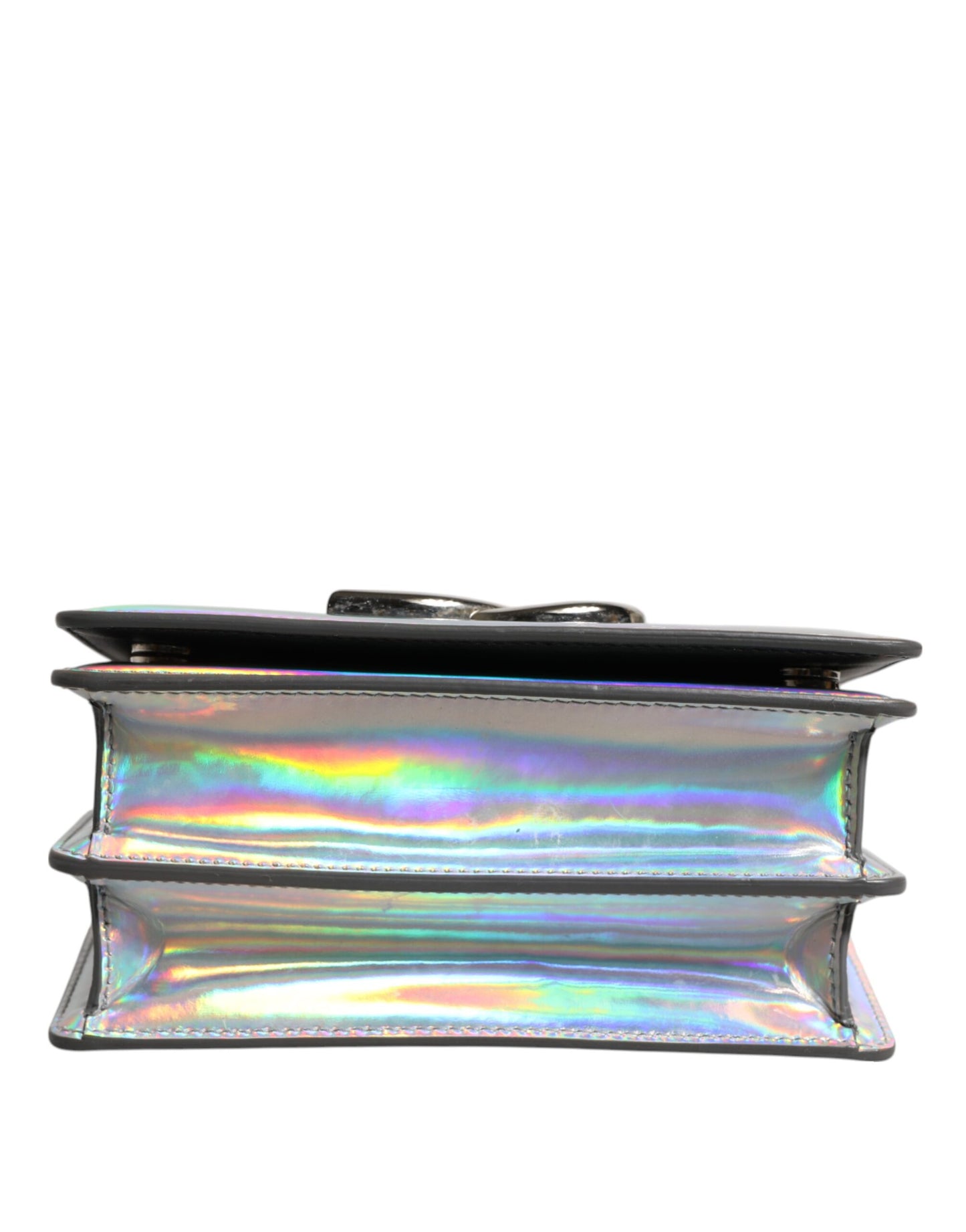 Dolce &amp; Gabbana Metallic Silver Holographic Shoulder Crossbody Bag