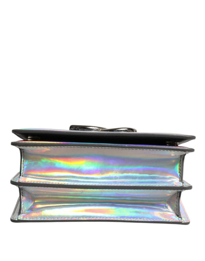 Dolce &amp; Gabbana Metallic Silver Holographic Shoulder Crossbody Bag