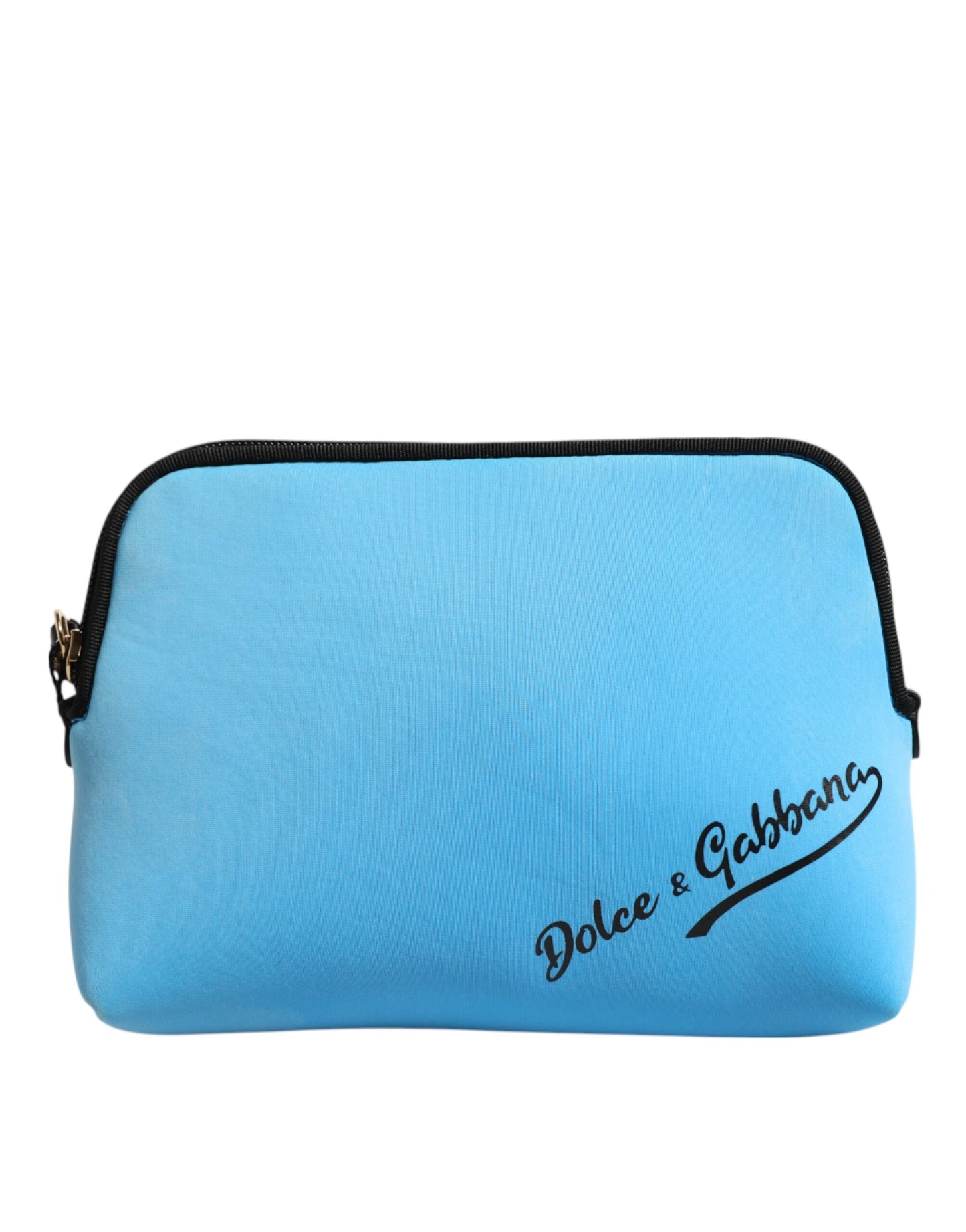 Dolce &amp; Gabbana Blue Nylon DG Logo Print Clutch Zip Pouch Bag