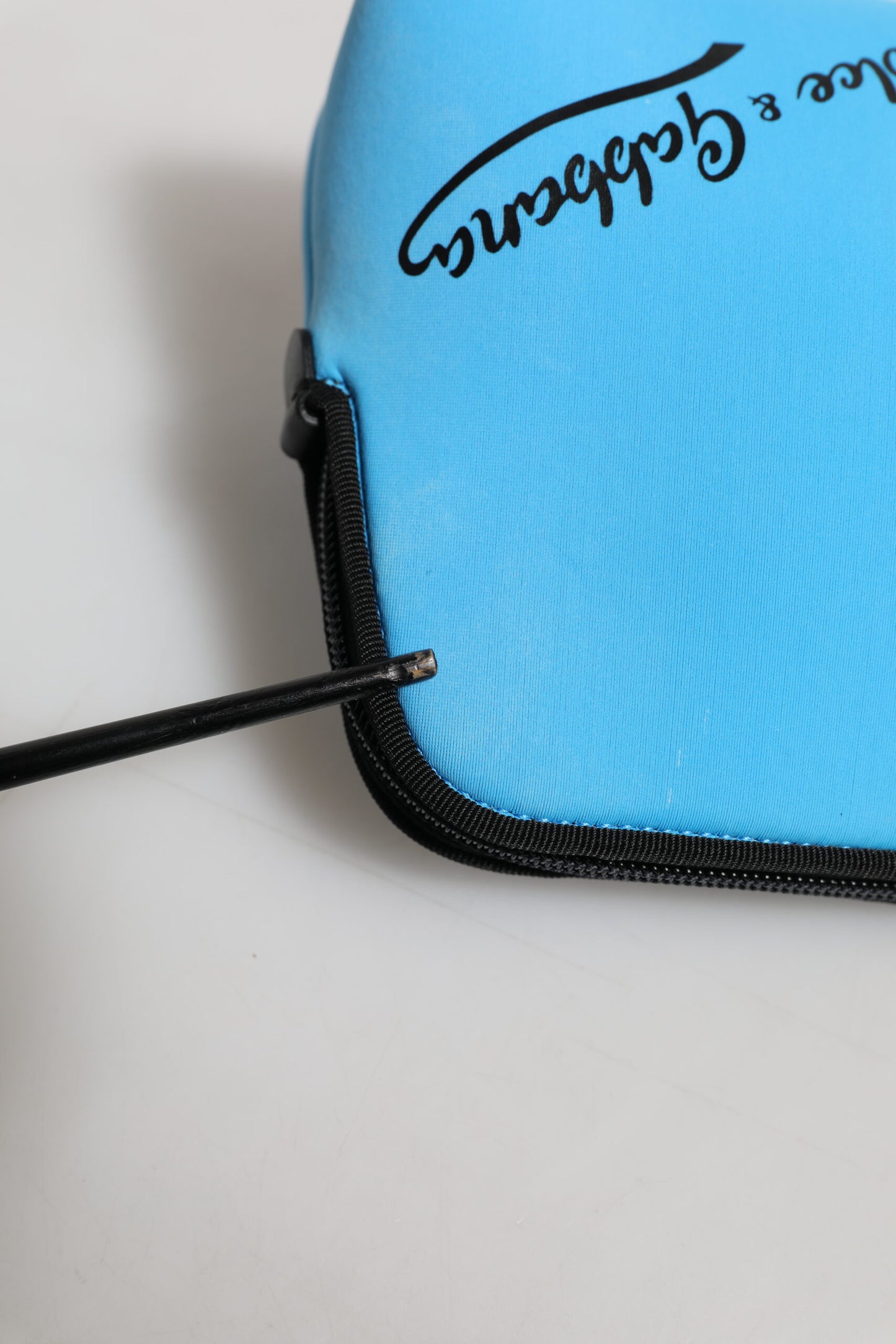 Dolce &amp; Gabbana Blue Nylon DG Logo Print Clutch Zip Pouch Bag