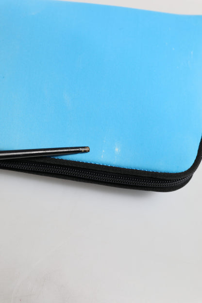 Dolce &amp; Gabbana Blue Nylon DG Logo Print Clutch Zip Pouch Bag