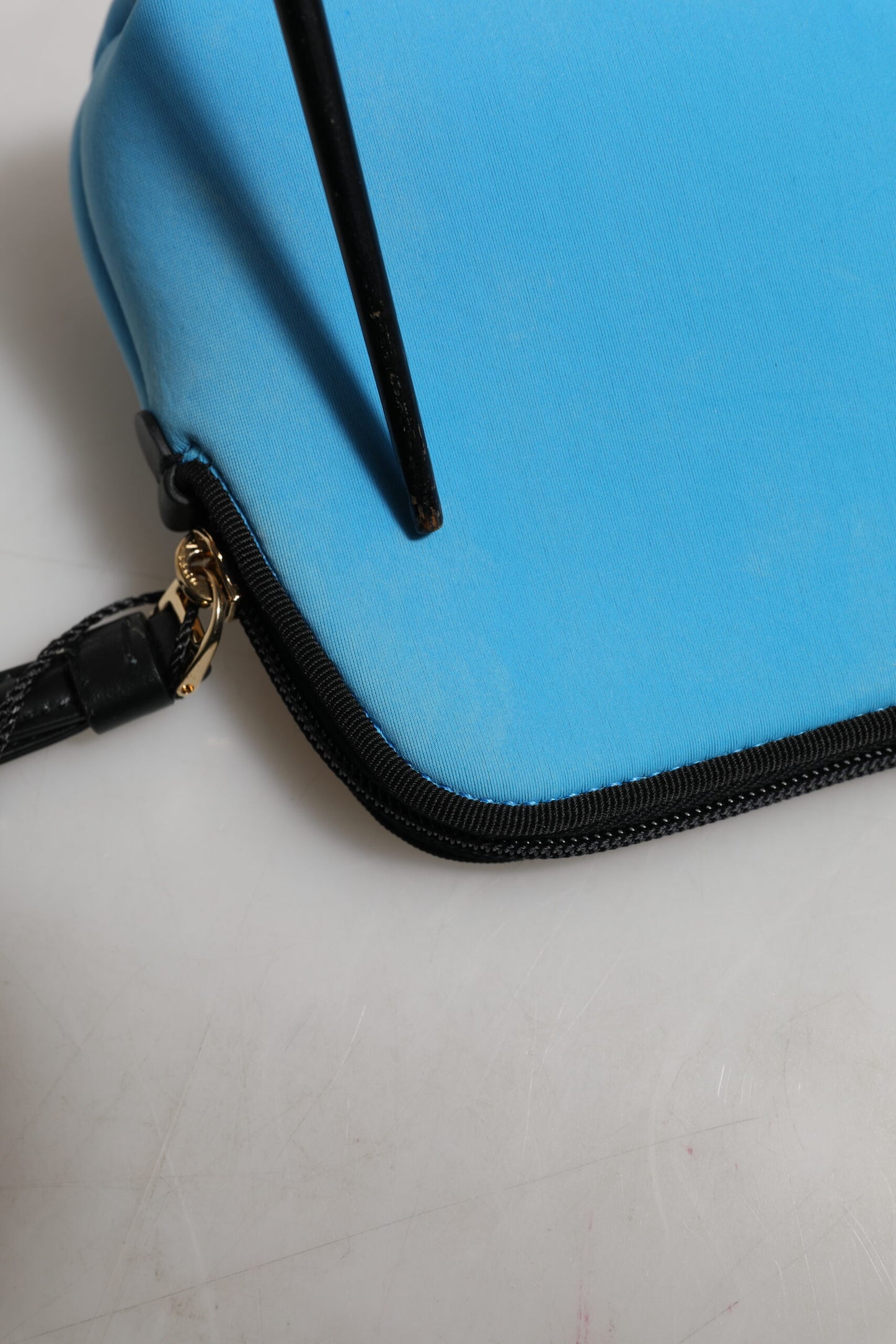 Dolce &amp; Gabbana Blue Nylon DG Logo Print Clutch Zip Pouch Bag