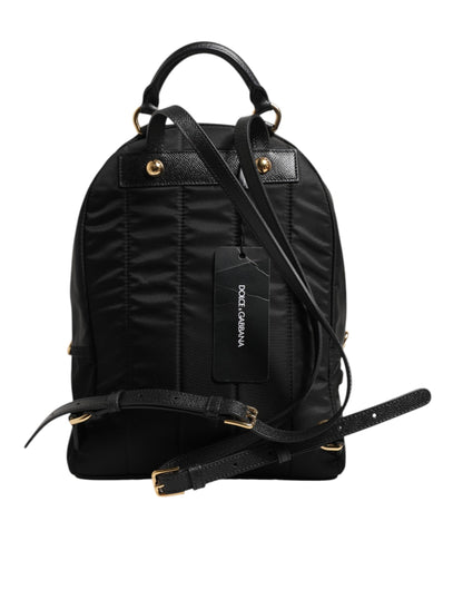 Dolce &amp; Gabbana Black Nylon #DGFAMILY VULCANO Embellished Backpack Bag