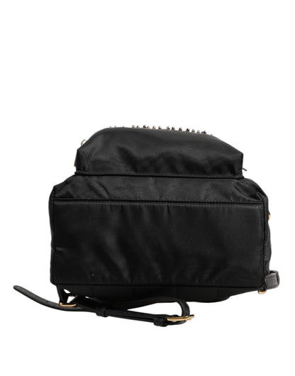 Dolce &amp; Gabbana Black Nylon #DGFAMILY VULCANO Embellished Backpack Bag