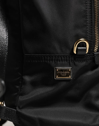 Dolce &amp; Gabbana Black Nylon #DGFAMILY VULCANO Embellished Backpack Bag