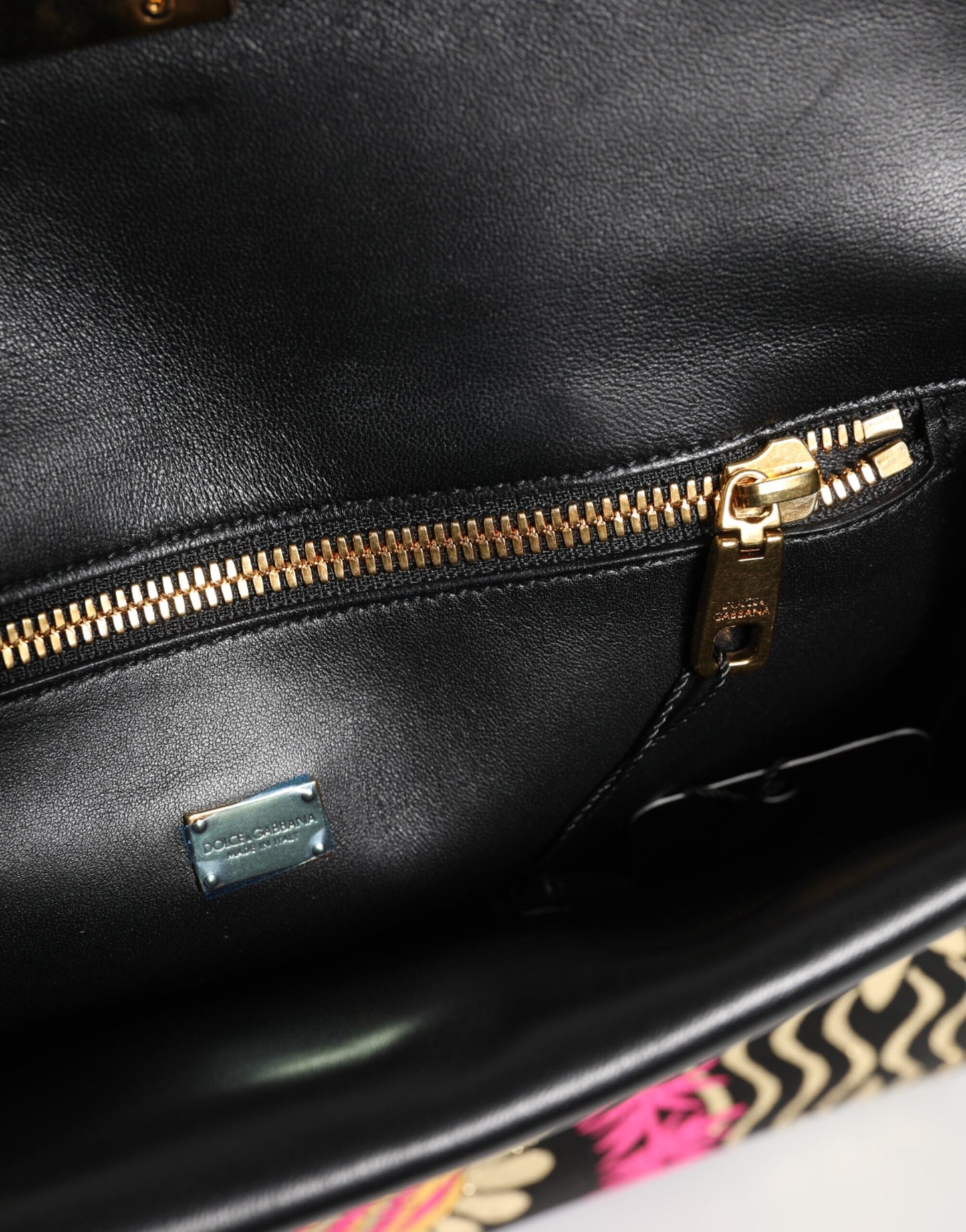 Dolce &amp; Gabbana Multicolor Jacquard Floral Document Briefcase Bag
