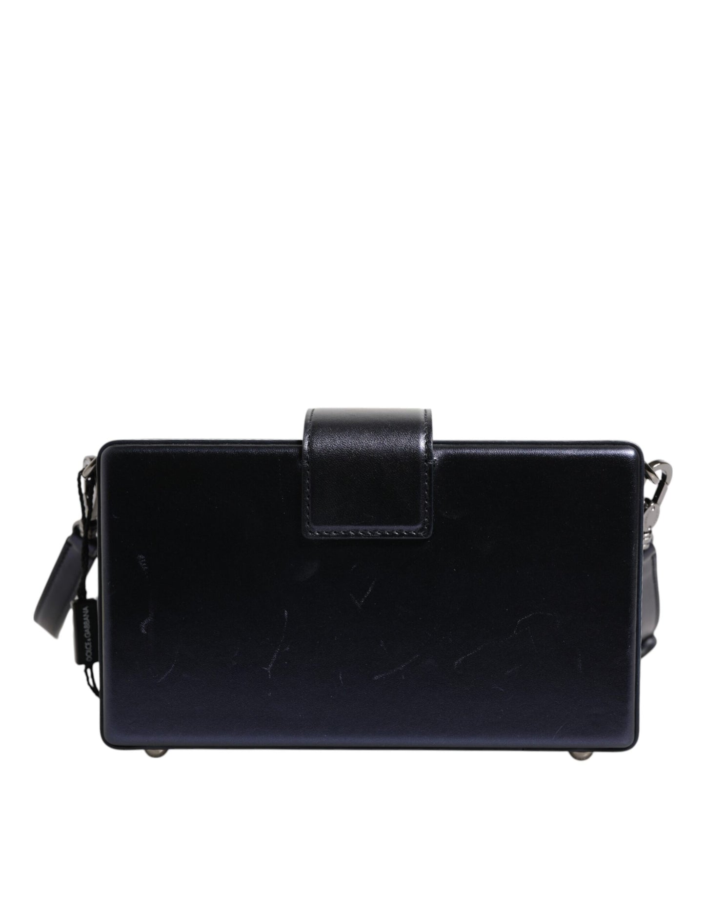 Dolce &amp; Gabbana Blue DG BOX Lambskin Leather Crossbody Strap Bag