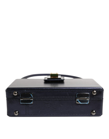 Dolce &amp; Gabbana Blue DG BOX Lambskin Leather Crossbody Strap Bag