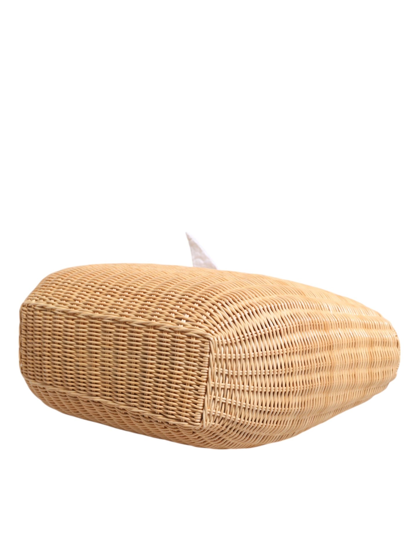 Dolce &amp; Gabbana Beige Fiber Vegetable Basket Handbag Tote Bag