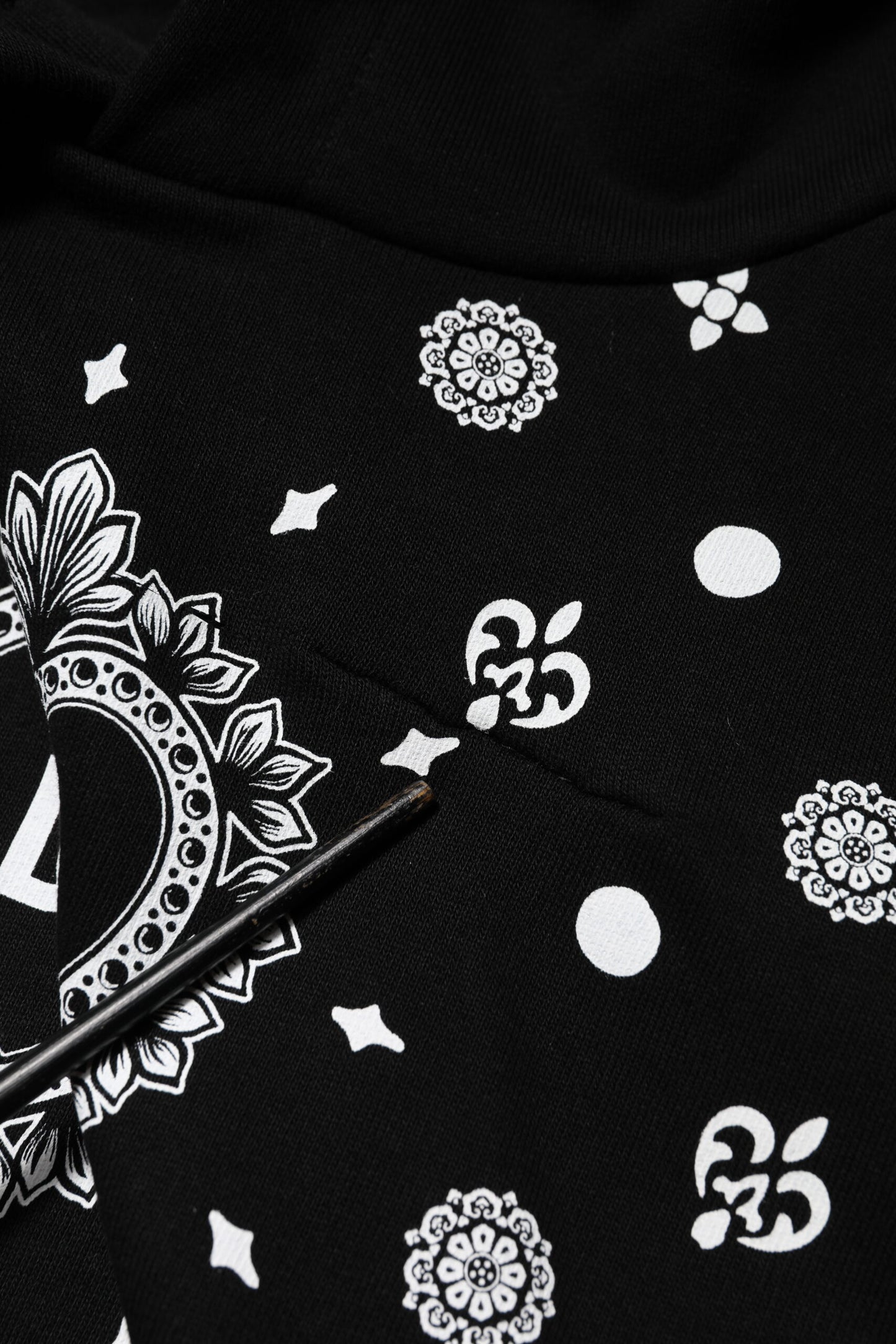 Dolce &amp; Gabbana Black Bandana Hooded Men Sweatshirt Sweater