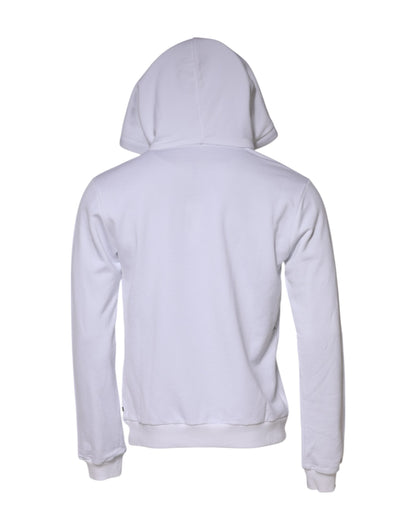 Dolce &amp; Gabbana White Sacred Heart Hooded Sweatshirt Sweater