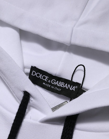 Dolce &amp; Gabbana White Sacred Heart Hooded Sweatshirt Sweater