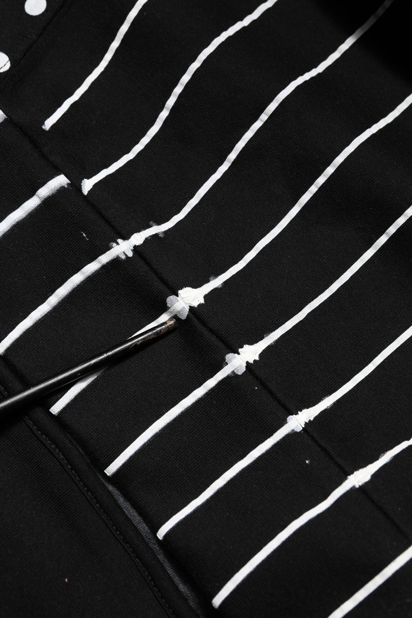 Dolce &amp; Gabbana Black Stripes Hooded Men Sweatshirt Sweater