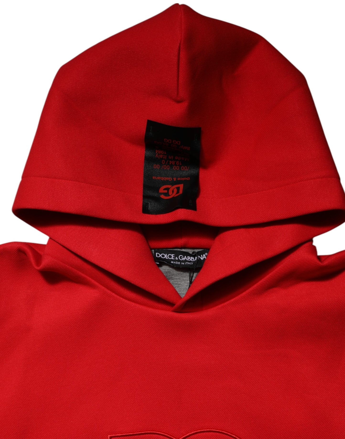 Dolce &amp; Gabbana Red DG Logo Hooded Men Sweatshirt Sweater