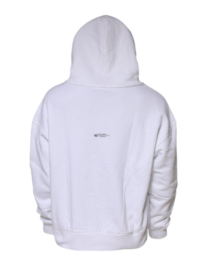Dolce &amp; Gabbana White DG Vib3 Hooded Men Sweatshirt Sweater