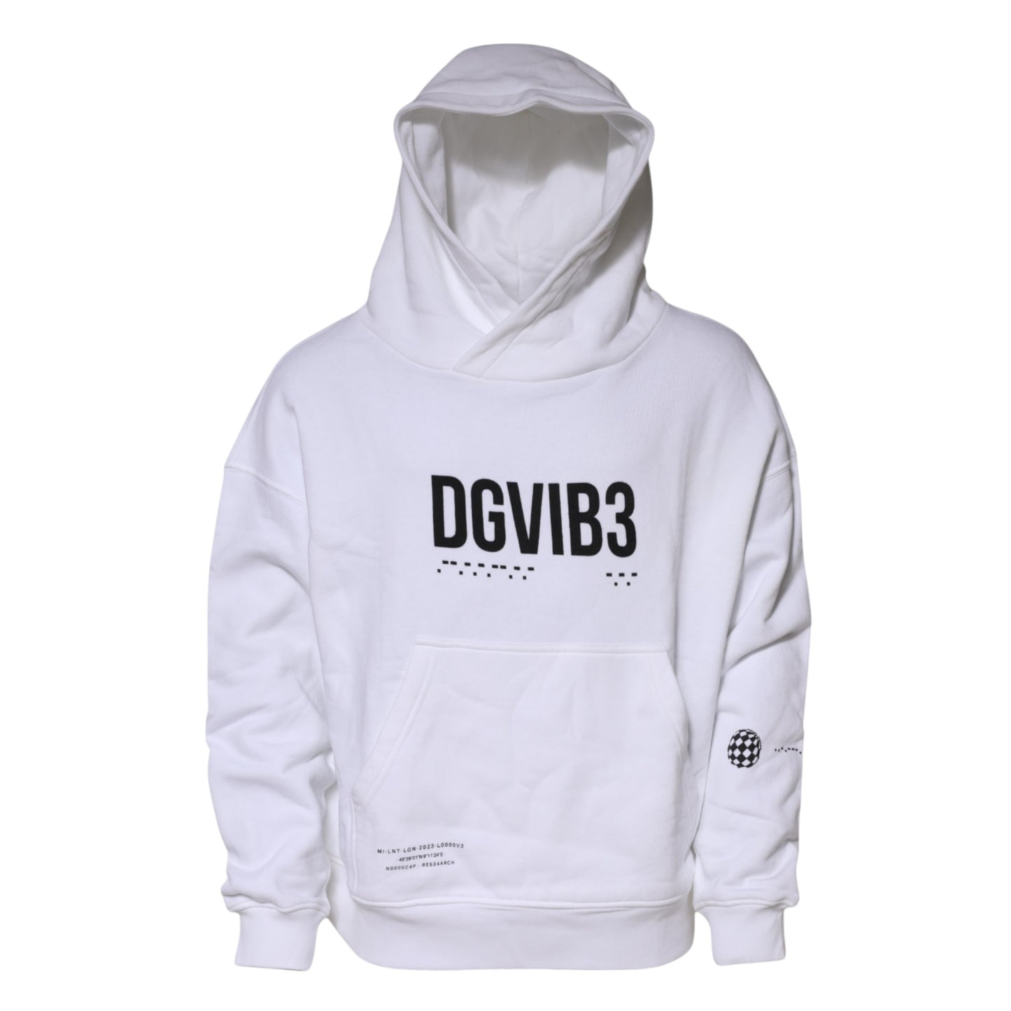 Dolce &amp; Gabbana White DG Vib3 Hooded Men Sweatshirt Sweater