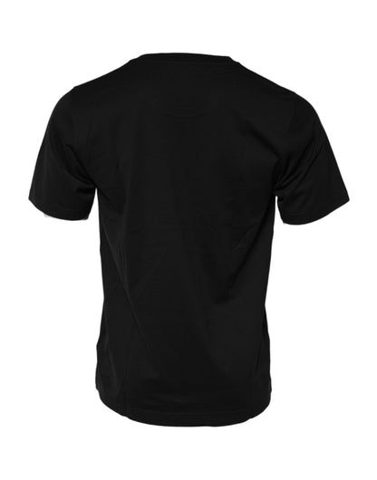 Dolce &amp; Gabbana Black DG Royals Cotton Crew Neck T-shirt