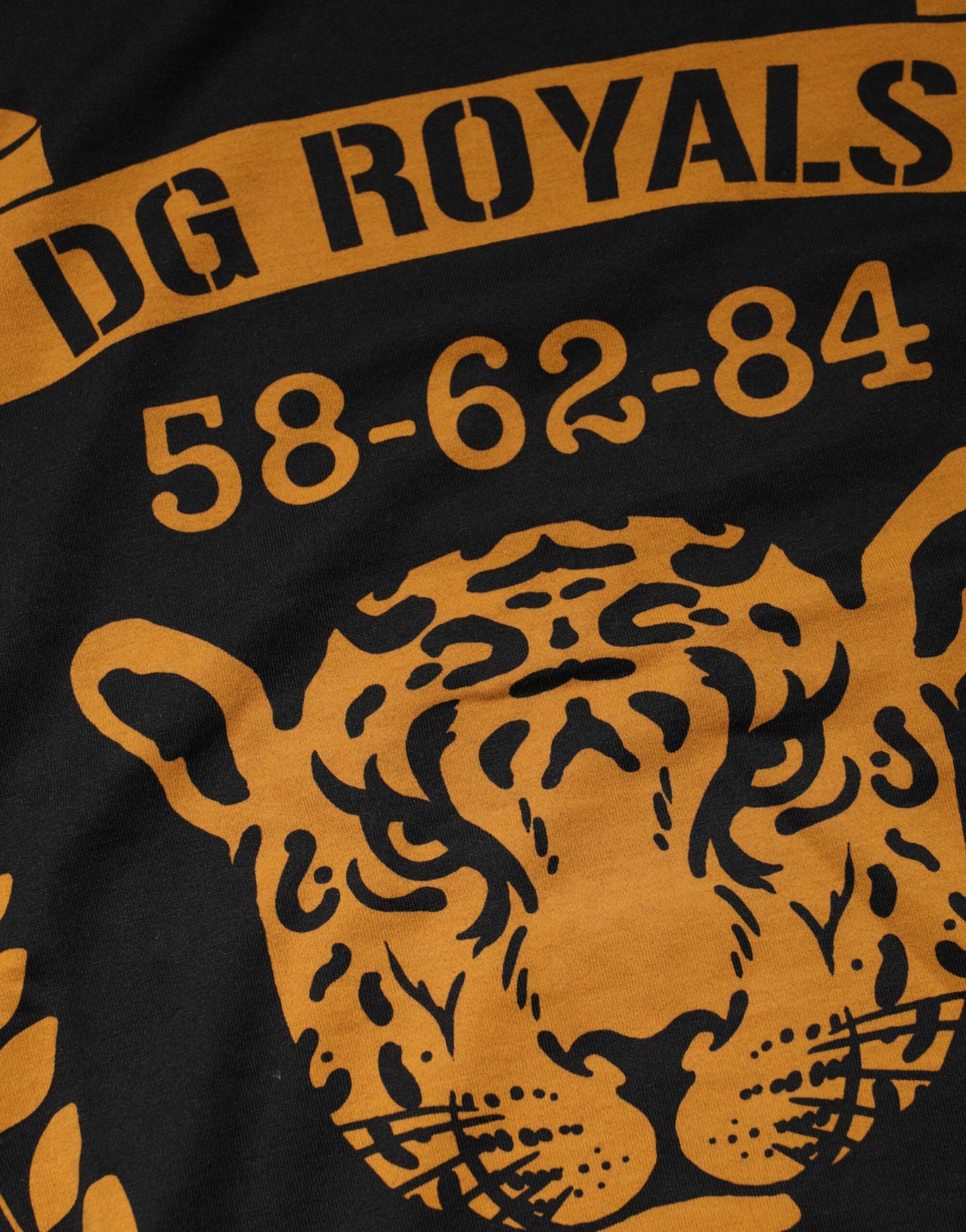 Dolce &amp; Gabbana Black DG Royals Cotton Crew Neck T-shirt