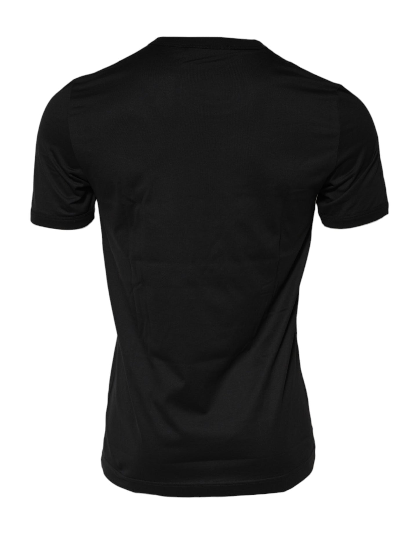 Dolce &amp; Gabbana Black Sacred Heart Cotton Crew Neck T-shirt