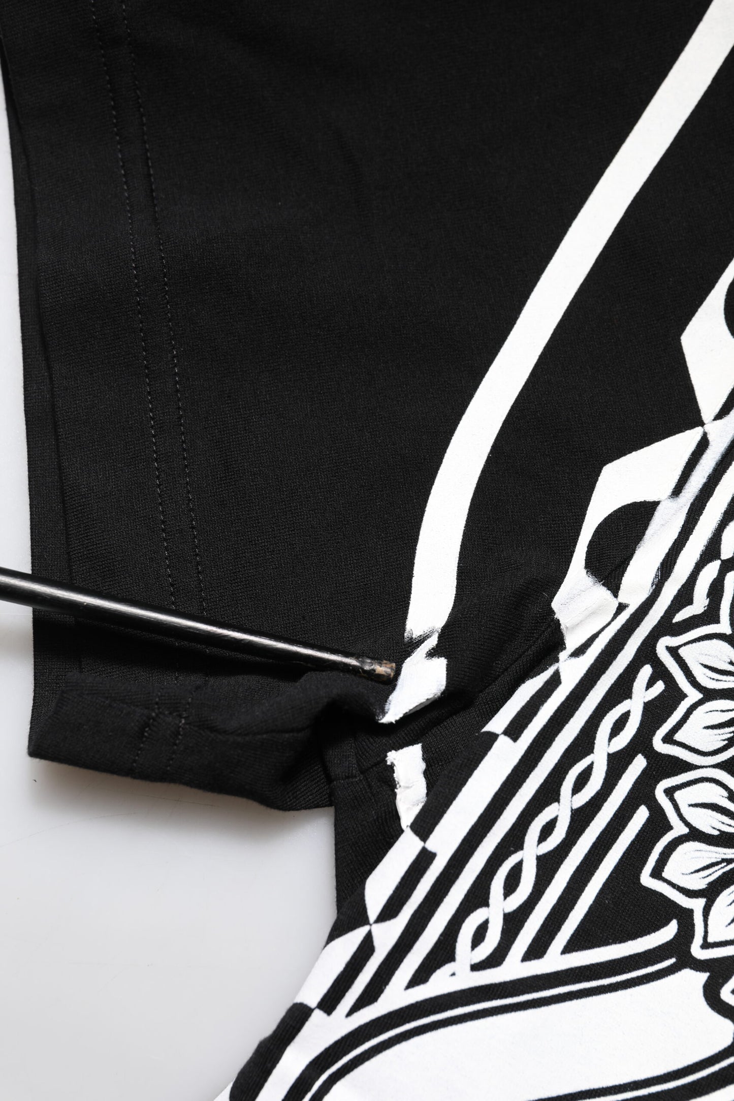 Dolce &amp; Gabbana Black Bandana Print Cotton Crew Neck T-shirt