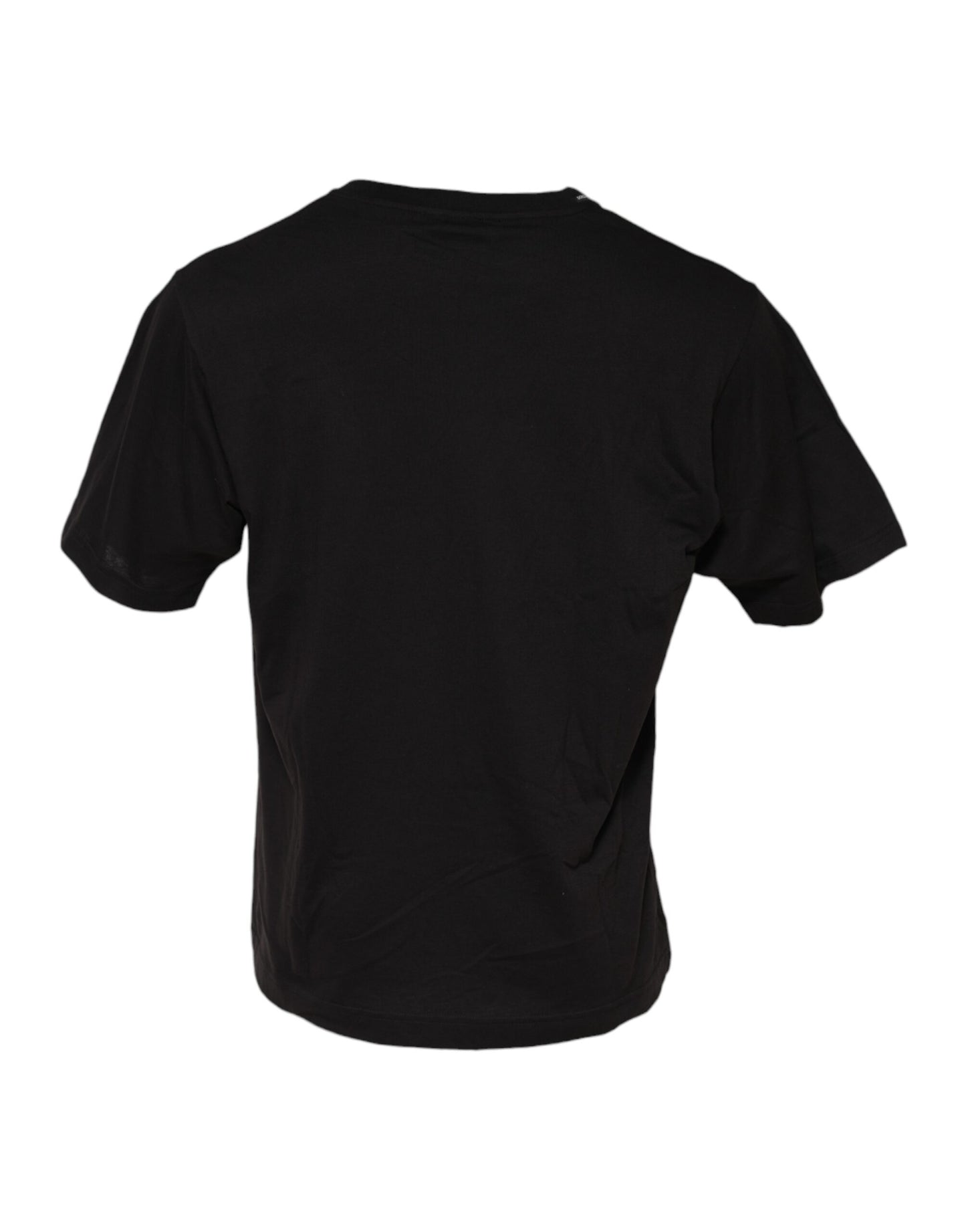 Dolce &amp; Gabbana Black Minimalist Cotton Crew Neck T-shirt