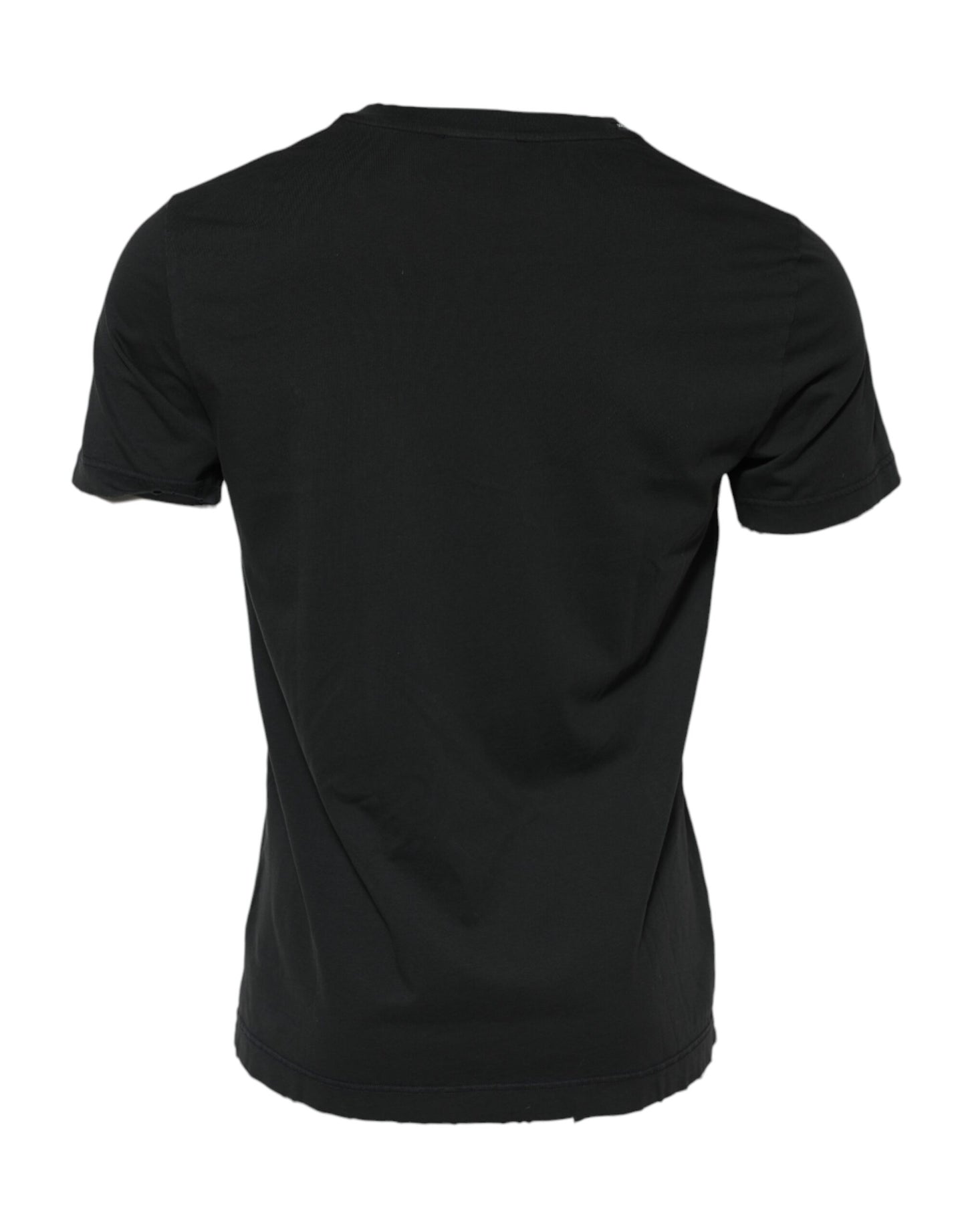 Dolce &amp; Gabbana Black DG Crew Devotion Cotton Crew Neck T-shirt