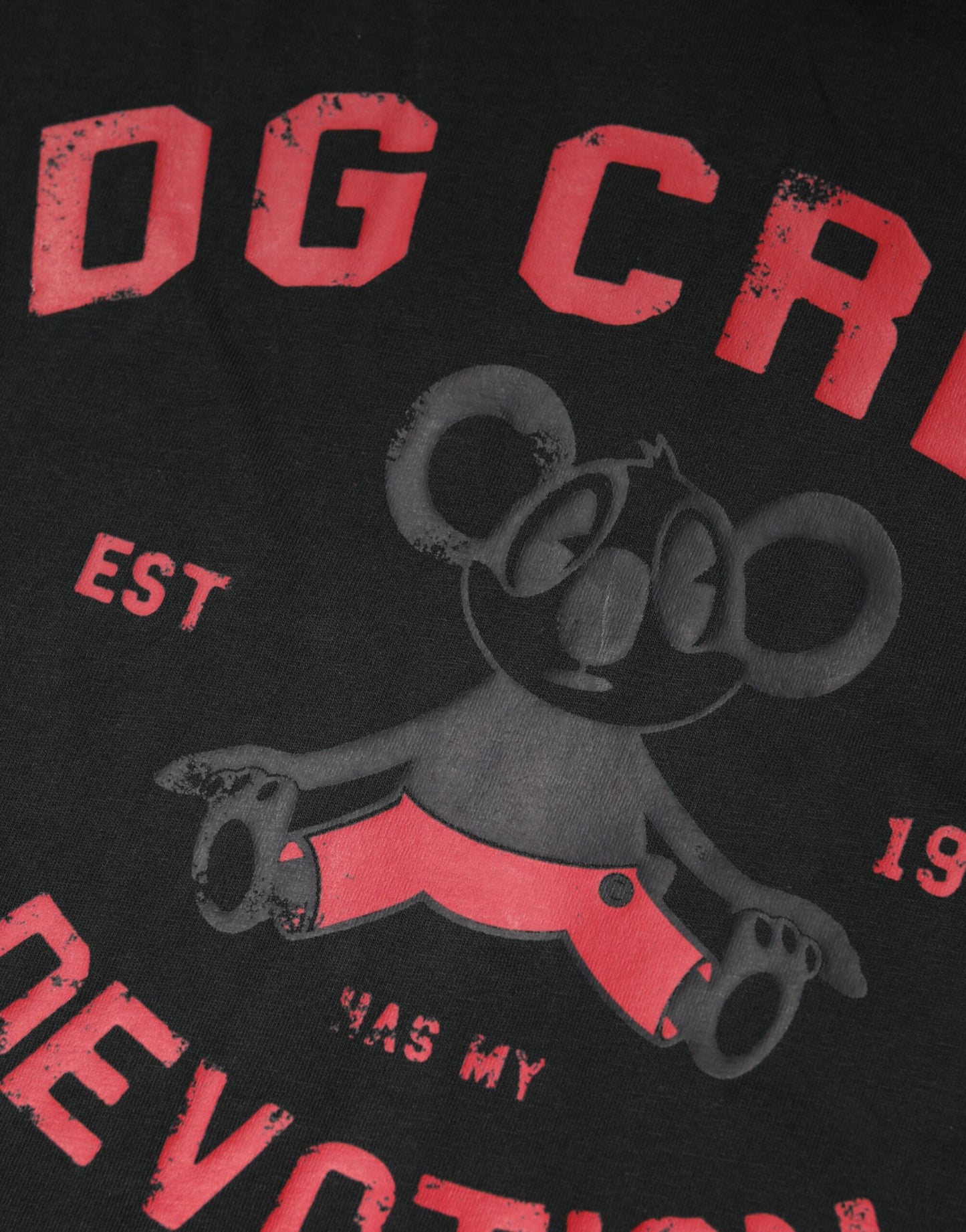 Dolce &amp; Gabbana Black DG Crew Devotion Cotton Crew Neck T-shirt