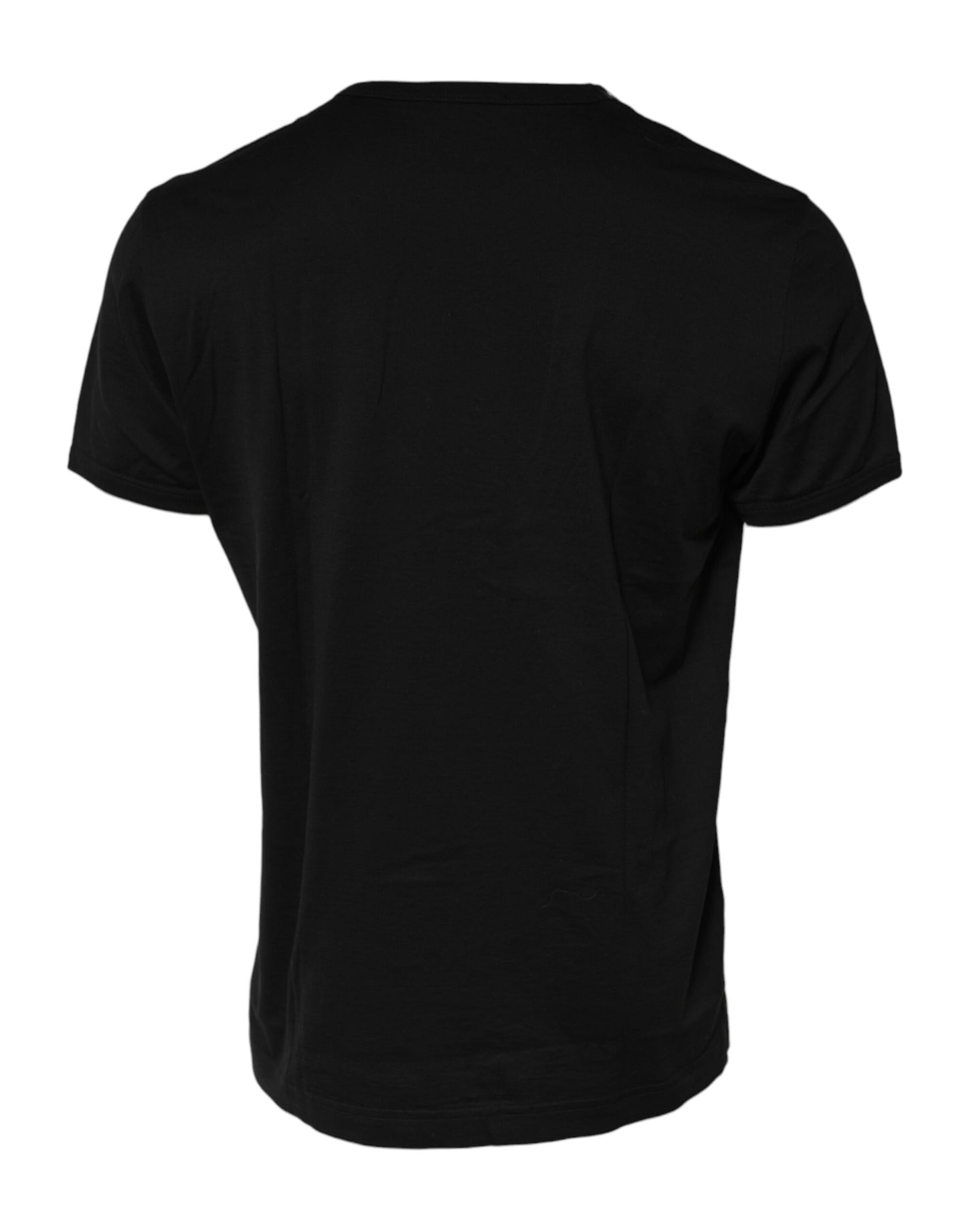 Dolce &amp; Gabbana Black Eye Print Cotton Men Crew Neck T-shirt