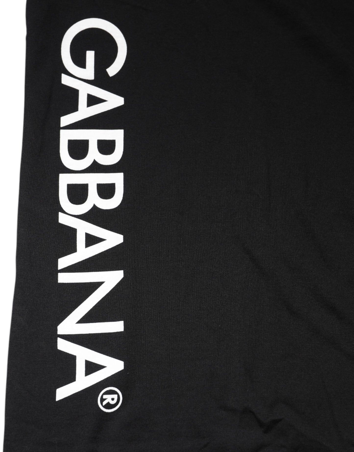 Dolce &amp; Gabbana Black Logo Print Cotton Men Crew Neck T-shirt