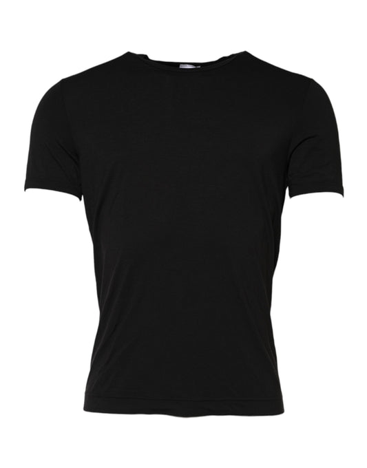 Dolce &amp; Gabbana Black Modal Men Crew Neck Underwear T-shirt