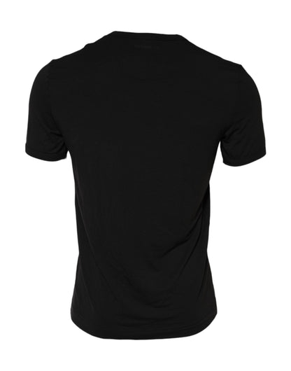 Dolce &amp; Gabbana Black Modal Men Crew Neck Underwear T-shirt