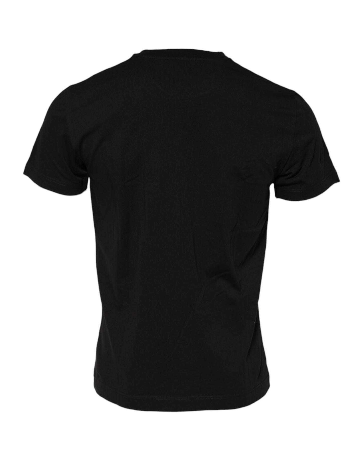 Dolce &amp; Gabbana Black Cotton Crew Neck Short Sleeves T-shirt