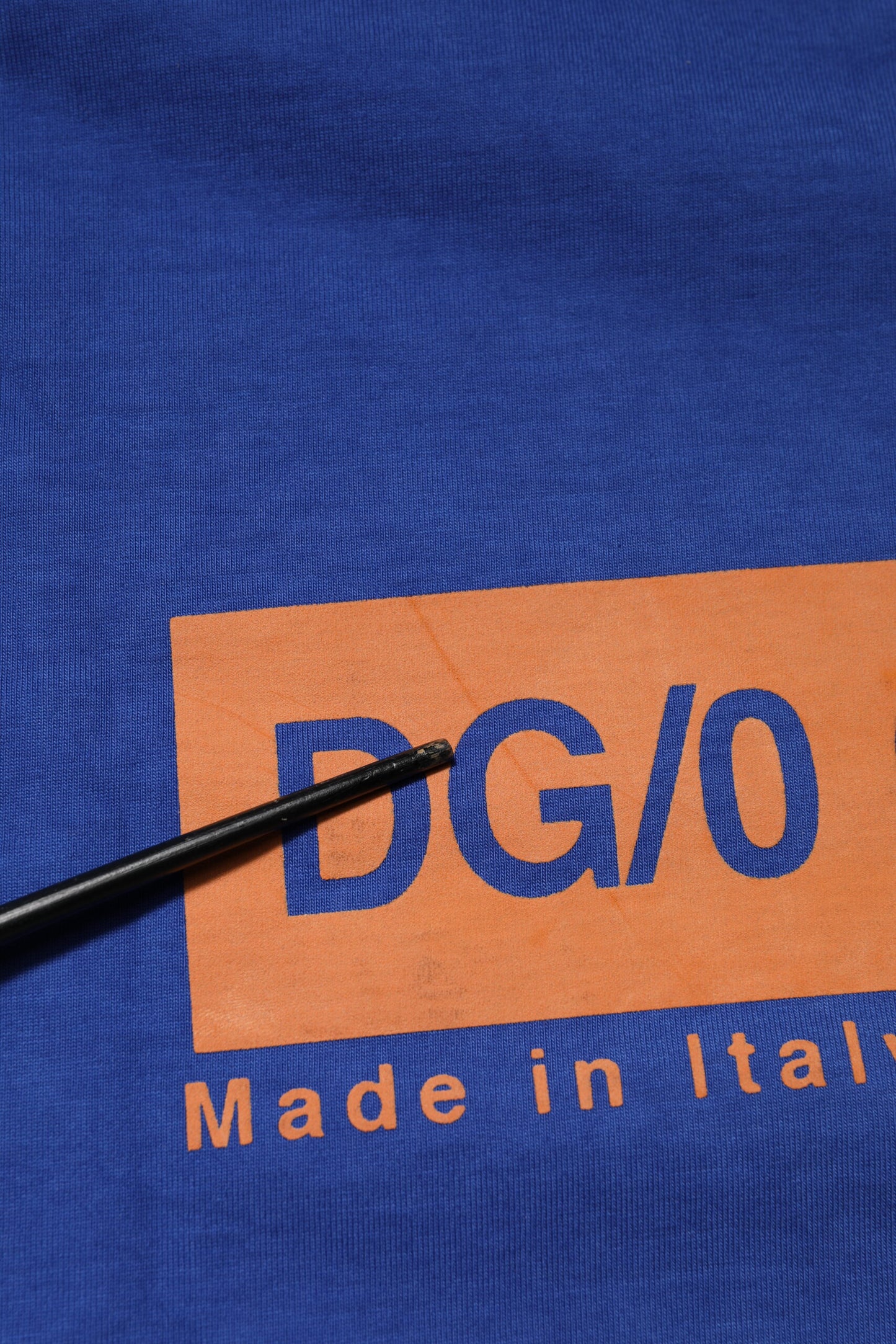 Dolce &amp; Gabbana Blue Logo Graphic Cotton Crew Neck T-shirt