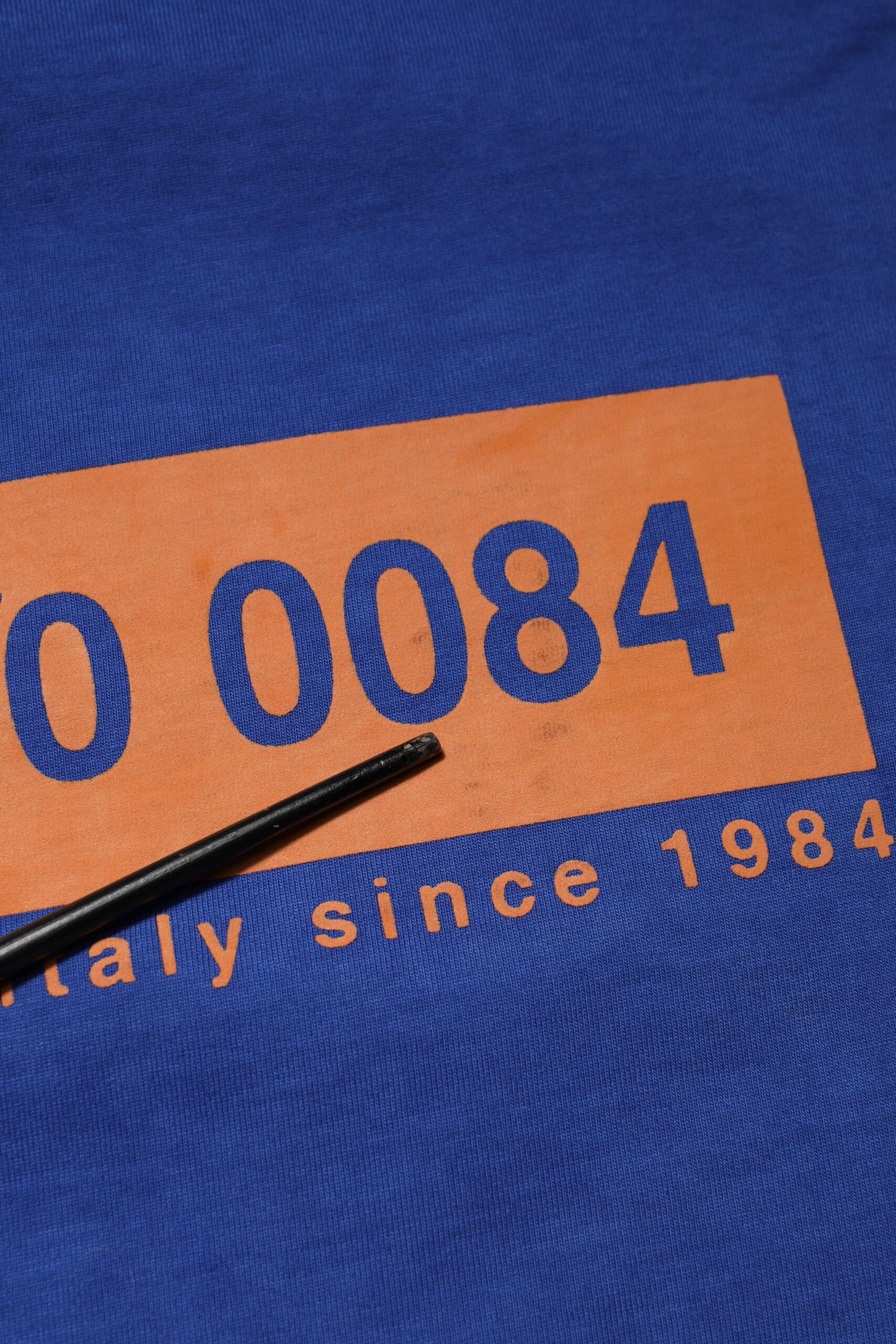 Dolce &amp; Gabbana Blue Logo Graphic Cotton Crew Neck T-shirt