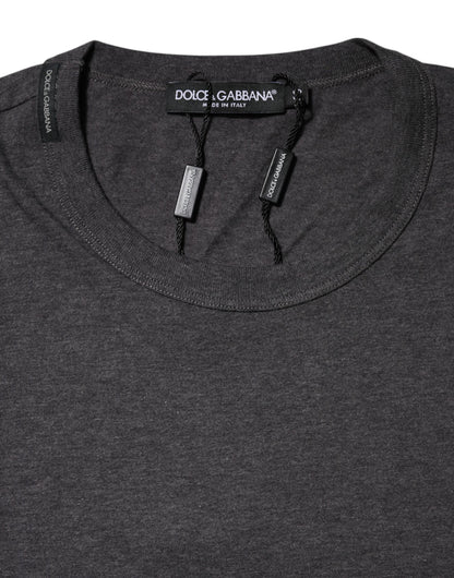 Dolce &amp; Gabbana Dark Gray Crew Neck Short Sleeves T-shirt