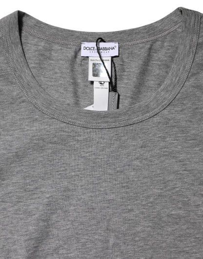 Dolce &amp; Gabbana Gray Crew Neck Short Sleeves Underwear T-shirt