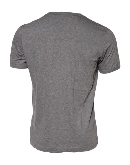 Dolce &amp; Gabbana Gray #DGFamily Cotton Crew Neck T-shirt