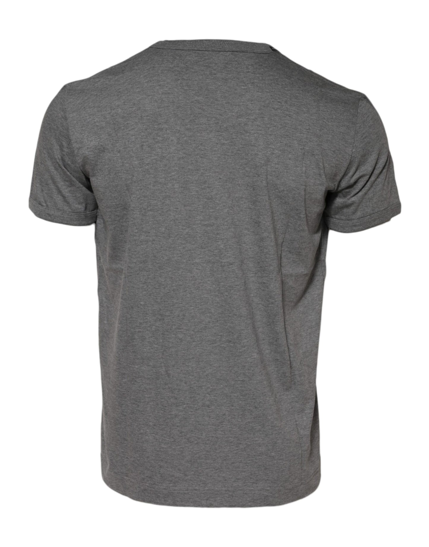 Dolce &amp; Gabbana Gray Cotton Crew Neck Short Sleeves T-shirt
