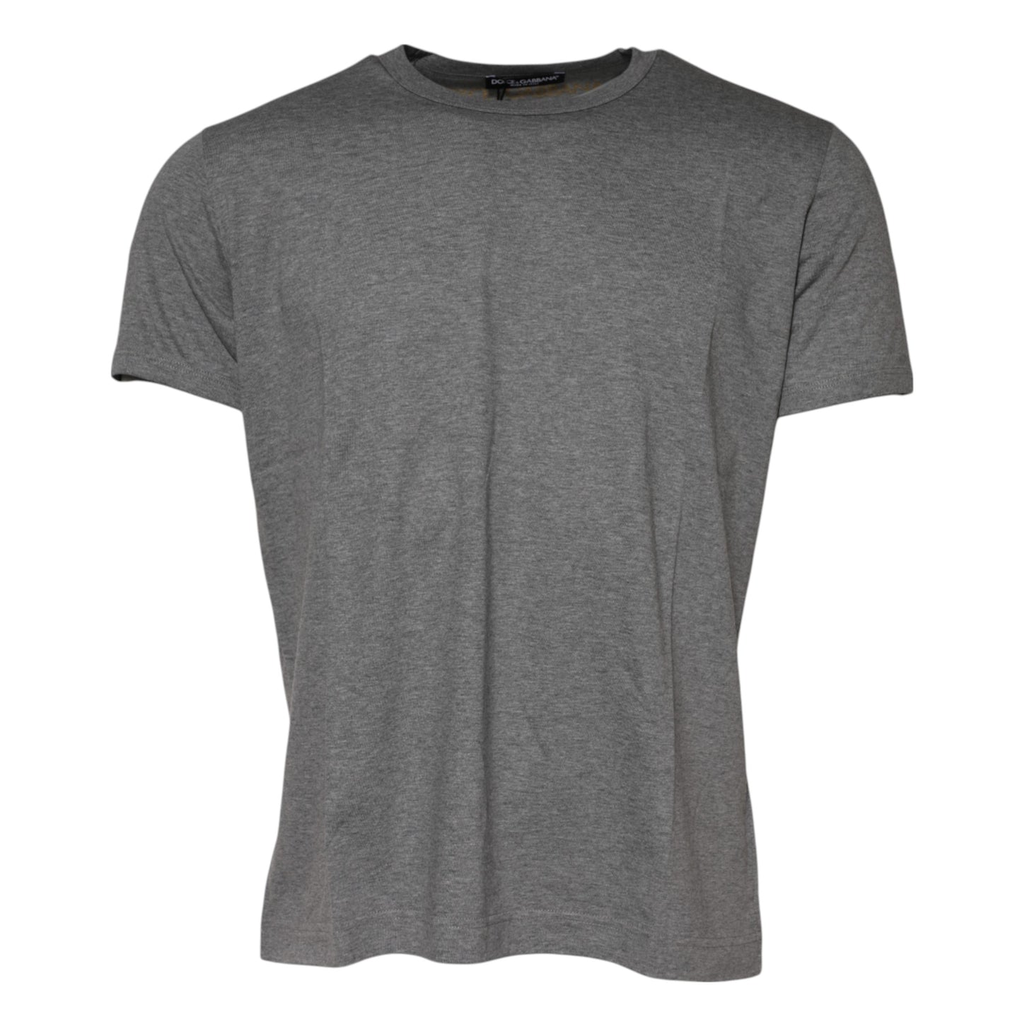 Dolce &amp; Gabbana Gray Cotton Crew Neck Short Sleeves T-shirt