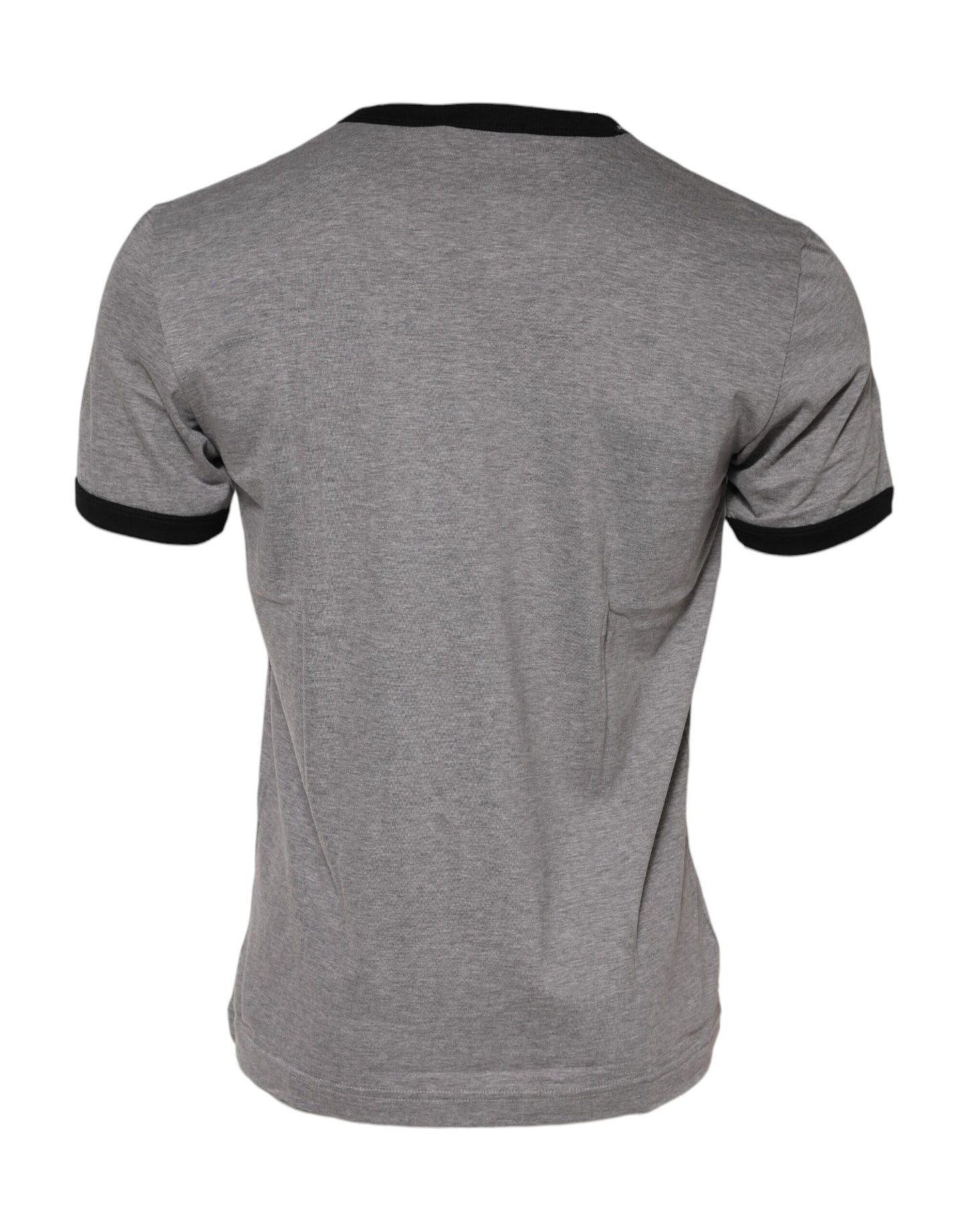 Dolce &amp; Gabbana Gray Sacred Heart Cotton Crew Neck T-shirt