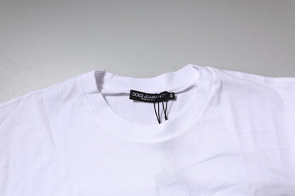 Dolce &amp; Gabbana White Logo Crew Neck Short Sleeves T-shirt