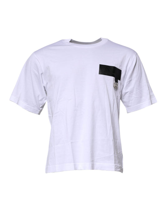 Dolce &amp; Gabbana White Logo Crew Neck Short Sleeves T-shirt