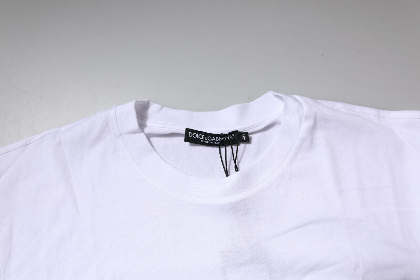 Dolce &amp; Gabbana White Logo Crew Neck Short Sleeves T-shirt