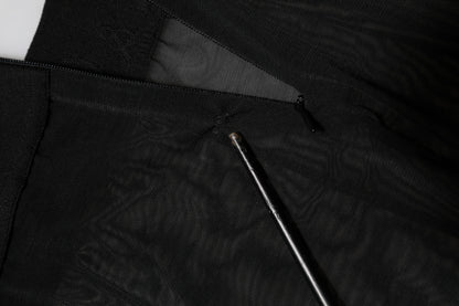 Dolce &amp; Gabbana Black Nylon Leggings Stretch Pants 
