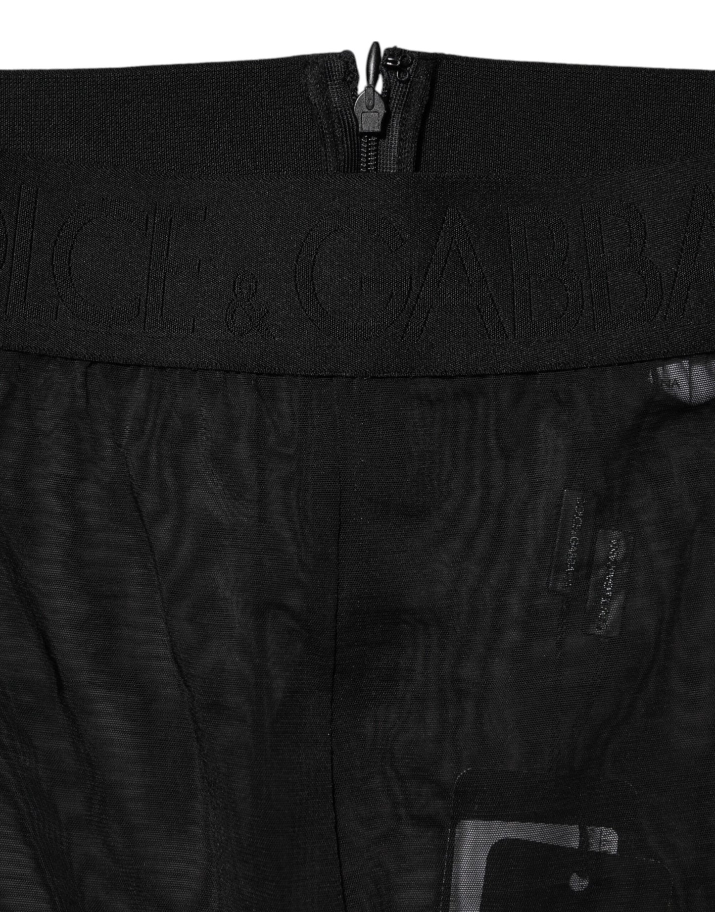 Dolce &amp; Gabbana Black Nylon Leggings Stretch Pants 