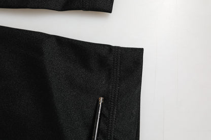 Dolce &amp; Gabbana Black Nylon Leggings Stretch Pants 
